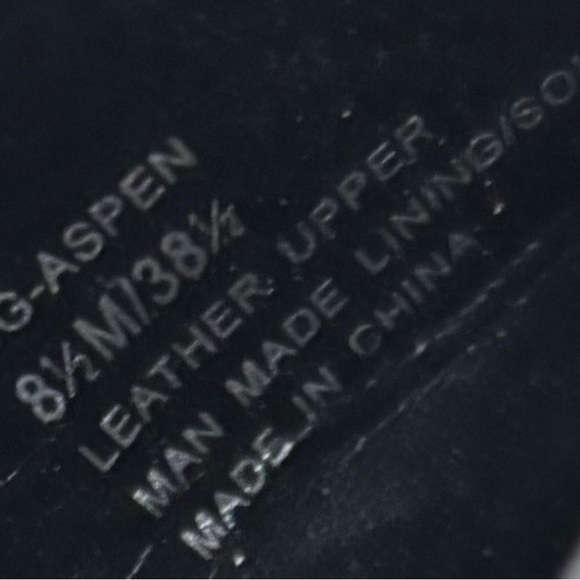 BCBG BG-ASPEN BLACK FLAT ANKLE BOOTS WITH SILVER STUDS - Picture 7 of 7